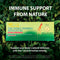 Immune support from nature. Support your body's natural defenses with this *ancient herbal remedy. *This statement has not been evaluated by the Food and Drug Administration. This product is not intended to diagnose, treat, cure, or prevent any disease. A box of Panax Ginseng Extract on a bushes.